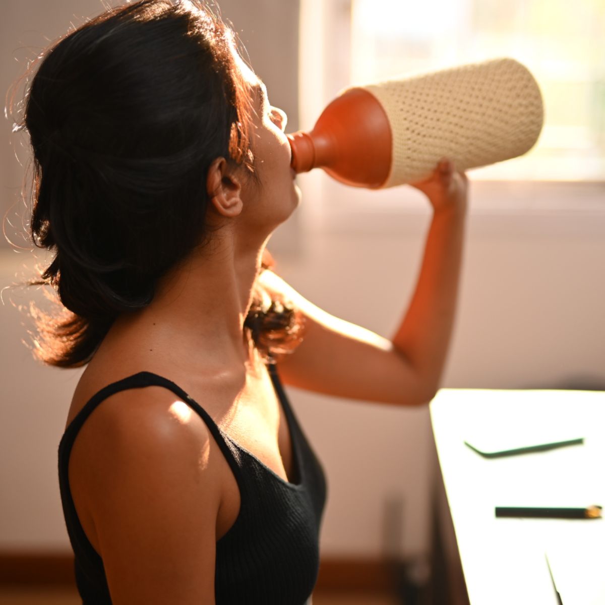 "Jumbo" Clay water bottle (1L) - Image 3